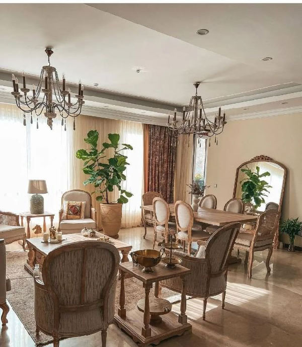 مدل چیدمان منزل عروس با طراحی شیک و لاکچری ساده