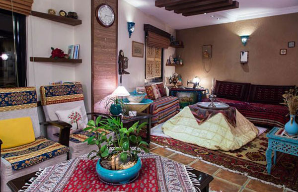 مدل چیدمان منزل ایرانی ساده سنتی و کلاسیک و مدرن با طراحی شیک