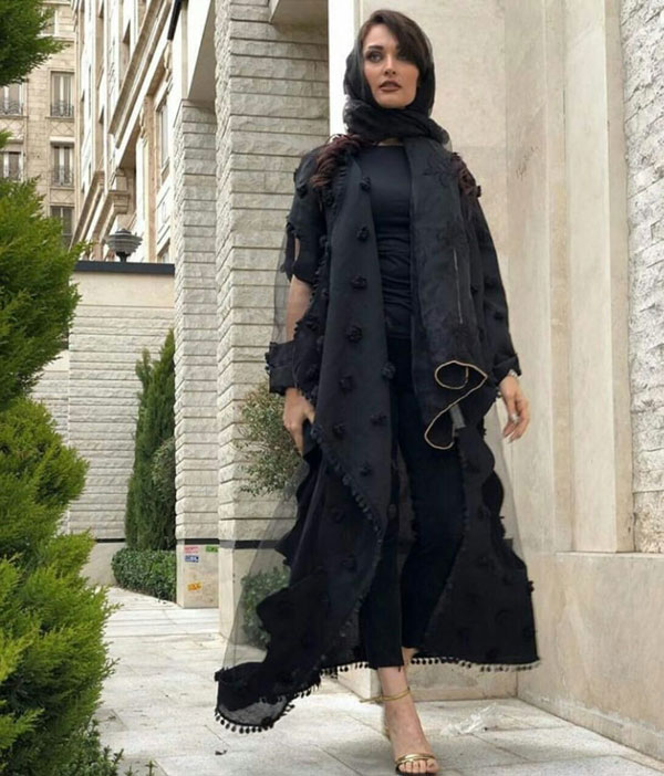 مدل مانتو مجلسی مشکی خوش دوخت خانومانه جدید سال