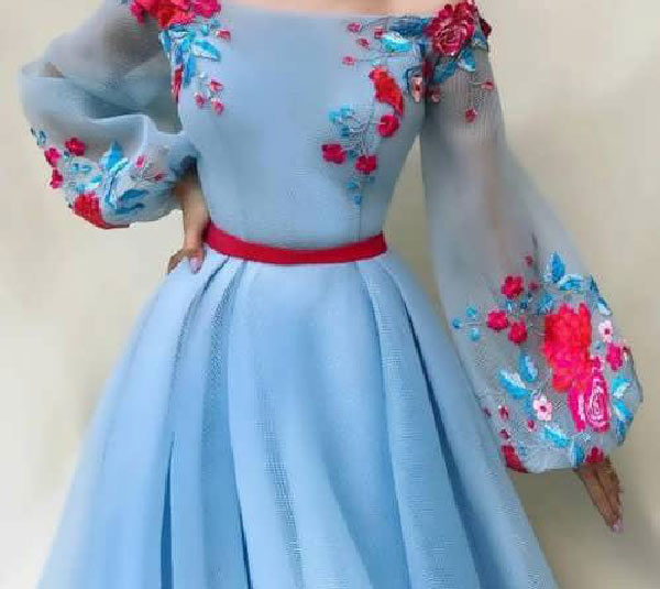 مدل پیراهن کوتاه عروسکی پفی و دخترانه و زنانه ساده شیک