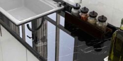 مدل کابینت آشپزخانه ۱۴۰۲ با جزیره و ساده به سبک مدرن شیک خاص