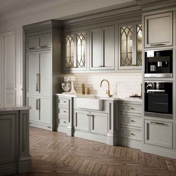 مدل کابینت آشپزخانه ۱۴۰۲ با جزیره و ساده به سبک مدرن شیک خاص
