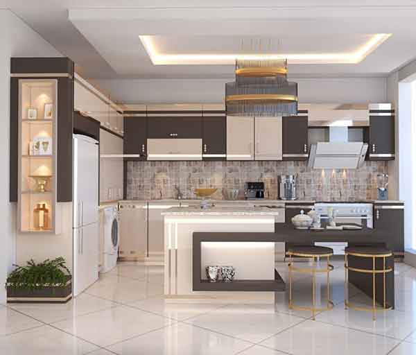 مدل کابینت ام دی اف در رنگ های روشن و تیره کلاسیک و مدرن