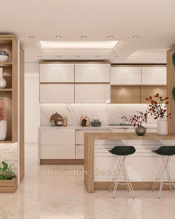 مدل کابینت ام دی اف در رنگ های روشن و تیره کلاسیک و مدرن