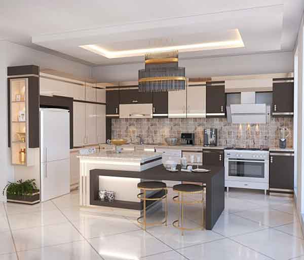 مدل کابینت ام دی اف در رنگ های روشن و تیره کلاسیک و مدرن