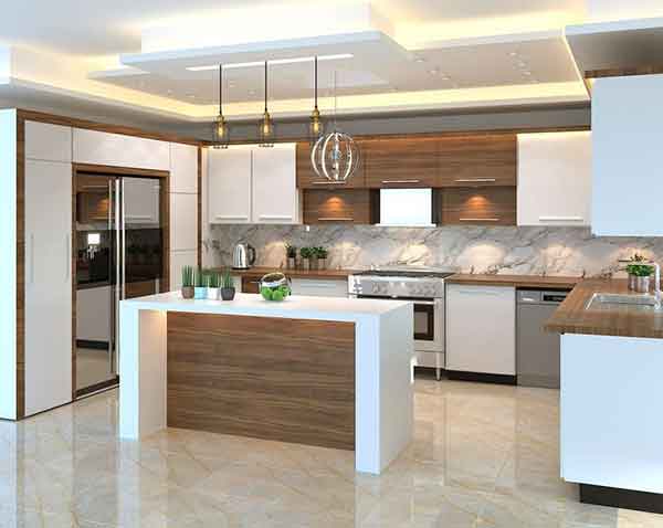 مدل کابینت ام دی اف در رنگ های روشن و تیره کلاسیک و مدرن