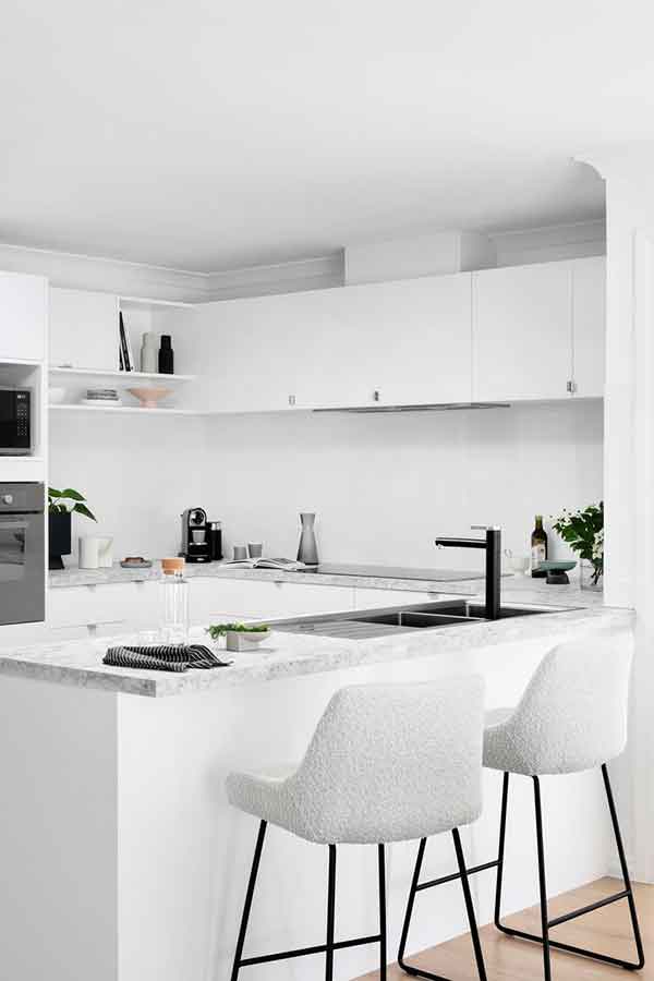 مدل کابینت سفید یکدست و ترکیبی جدید و زیبا خاص