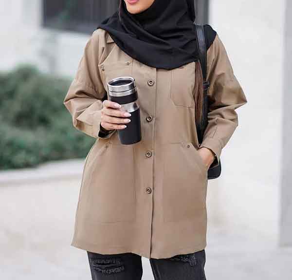 مدل مانتو ابروبادی 1402 جلو باز و بسته ساده و زیبا