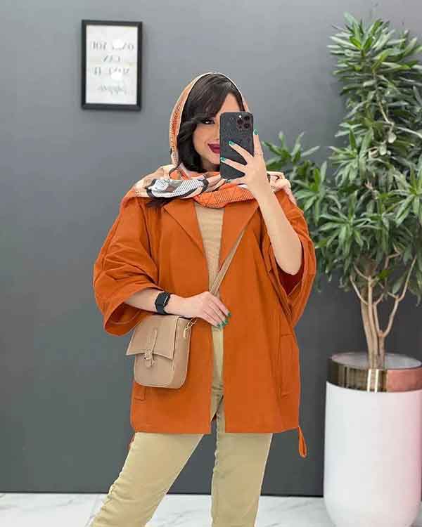 مدل مانتو ابروبادی کوتاه 1402 جدید جلو باز زیبا و شیک دخترانه