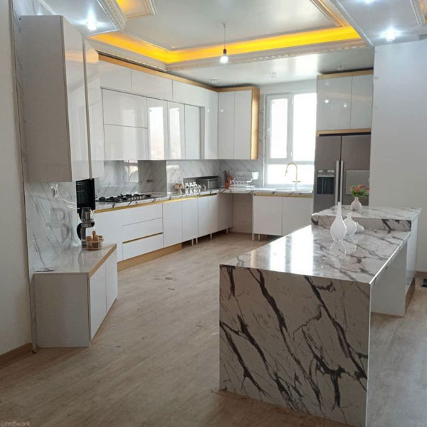 هایگلاس مدل کابینت آشپزخانه ایرانی جدید با طراحی شیک و خاص لاکچری