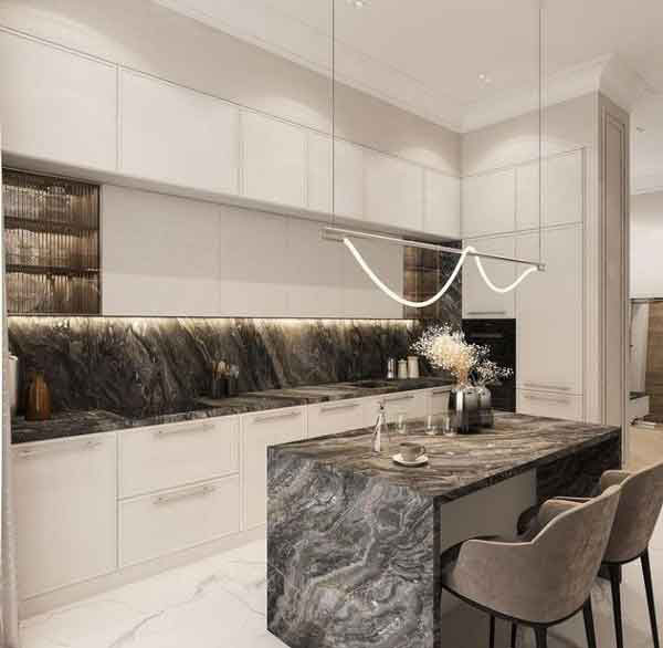 هایگلاس مدل کابینت آشپزخانه ایرانی جدید با طراحی شیک و خاص لاکچری