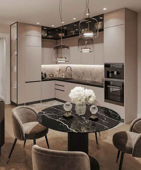 هایگلاس مدل کابینت آشپزخانه ایرانی جدید با طراحی شیک و خاص لاکچری