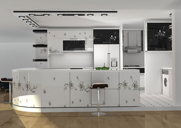 هایگلاس مدل کابینت آشپزخانه ایرانی جدید با طراحی شیک و خاص لاکچری