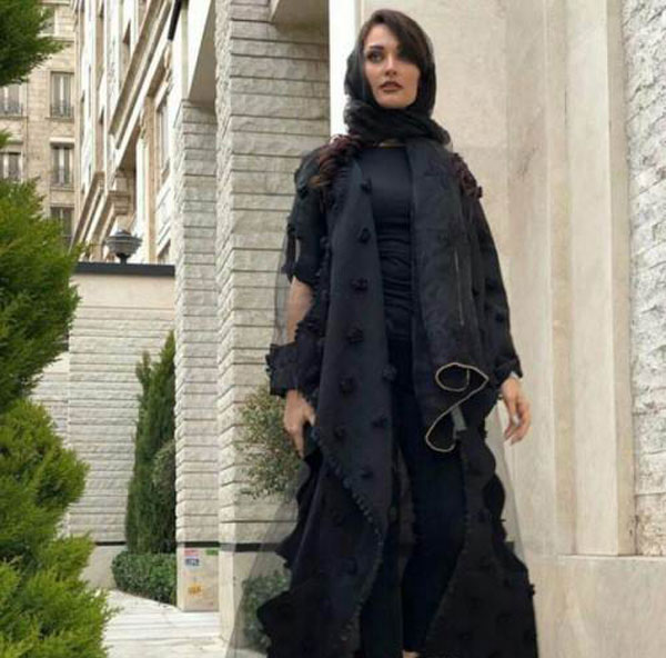 مدل مانتو مجلسی بلند مشکی جلو باز دخترانه و زنانه خوش دوخت و جذاب