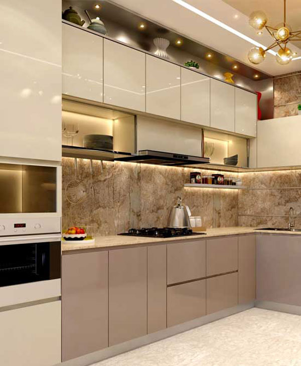 مدل کابینت ساده شیک و لاکچری و خاص سفید و مشکی و طوسی