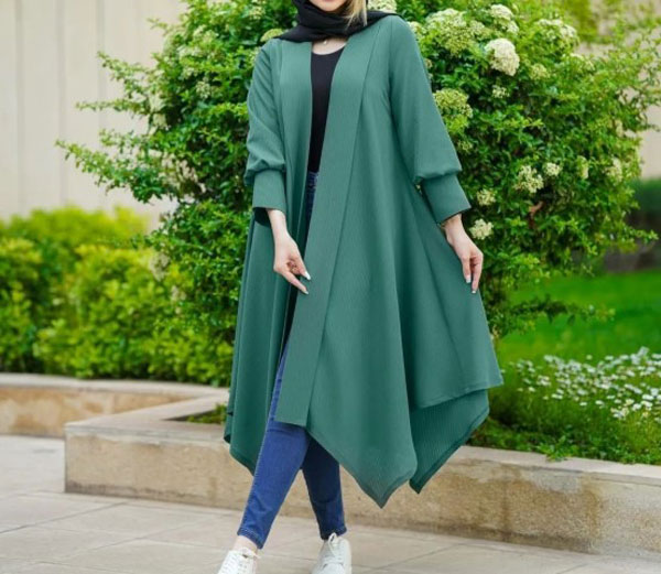 مدل مانتو جلو باز حریر ساده و گلدار بلند و کوتاه شیک و مدرن