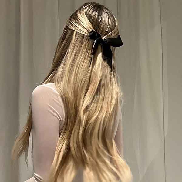 مدل مو باز ساده اتو شده برای مهمانی و عروسی