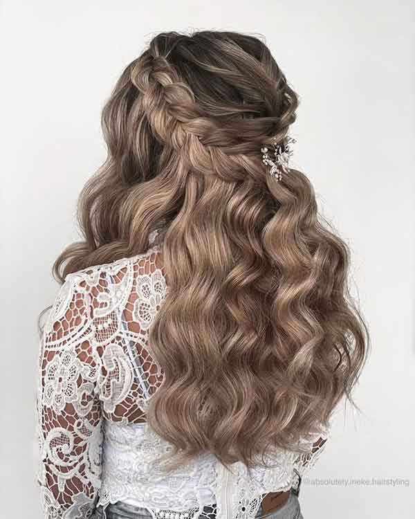 مدل مو دخترانه باز ساده و شیک برای مراسم های مهم