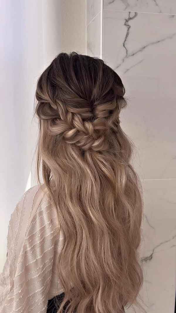 مدل مو دخترانه باز ساده و شیک برای مراسم های مهم