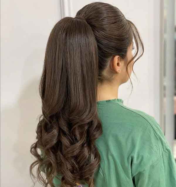 مدل مو زنانه بلند ساده و شیک برای عروسی باز و بسته