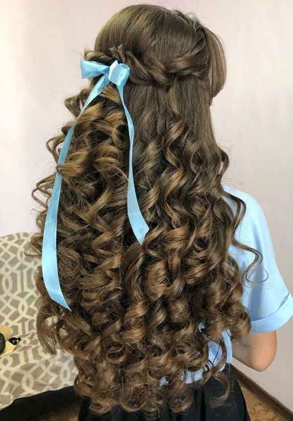 مدل مو زنانه بلند ساده و شیک برای عروسی باز و بسته