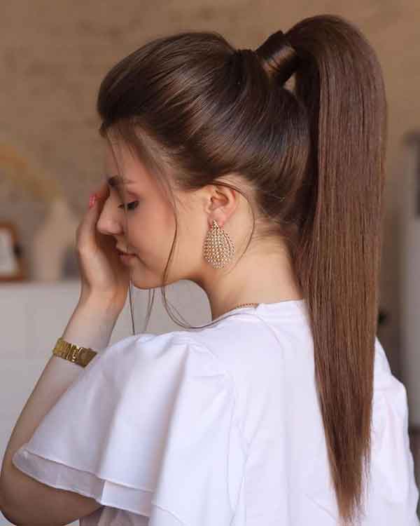 مدل مو زنانه بلند ساده و شیک برای عروسی باز و بسته