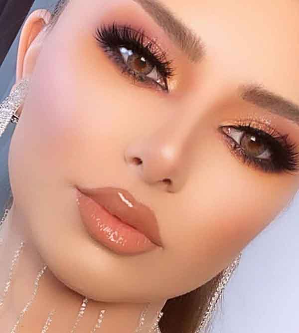عکس آرایش عروس جدید 1402 لایت و غلیظ جذاب و شیک