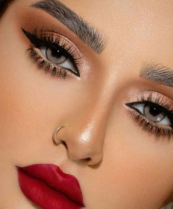 عکس آرایش عروس جدید 1402 لایت و غلیظ جذاب و شیک