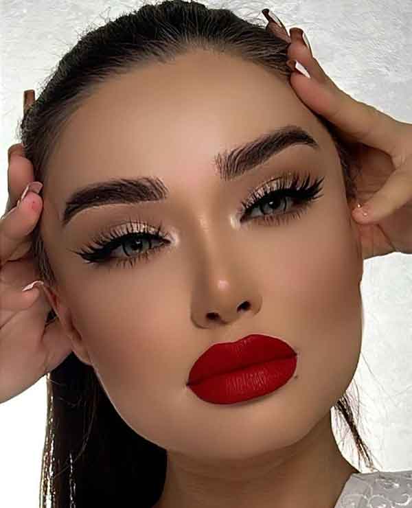 عکس آرایش صورت شیک مجلسی دخترانه و خاص امروزی