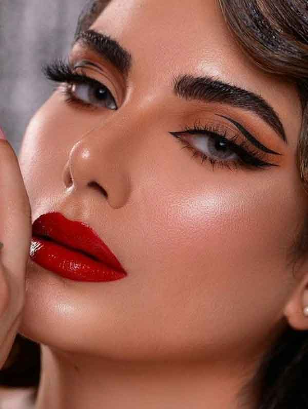 عکس آرایش صورت شیک مجلسی دخترانه و خاص امروزی