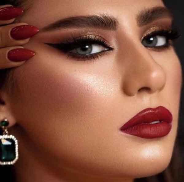 عکس آرایش صورت شیک مجلسی دخترانه و خاص امروزی