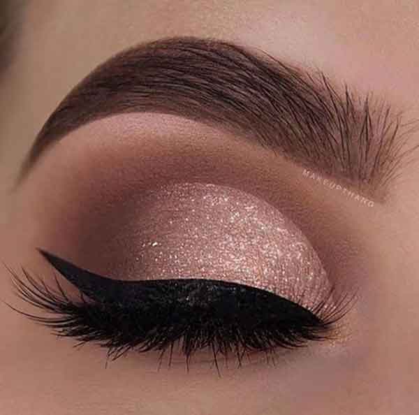آرایش چشم ساده مجلسی جدید و زیبا لایت غلیظ