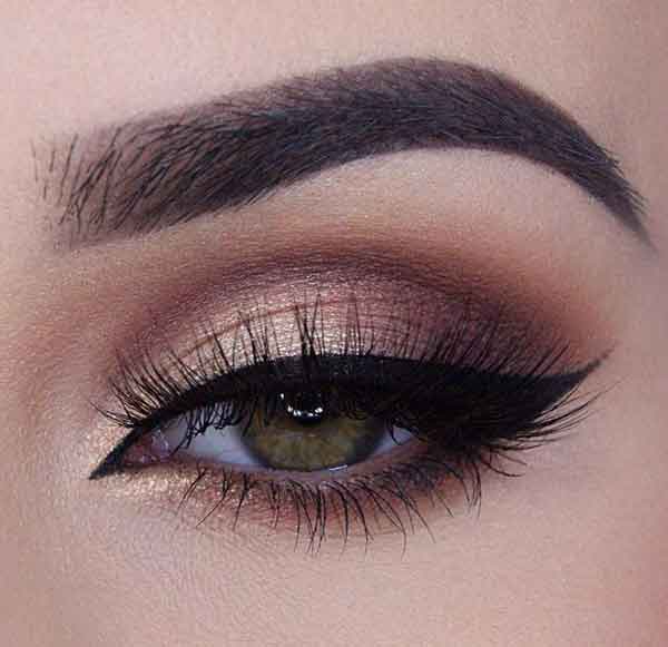 آرایش چشم ساده مجلسی جدید و زیبا لایت غلیظ