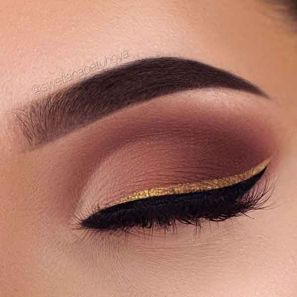 آرایش چشم ساده مجلسی جدید و زیبا لایت غلیظ