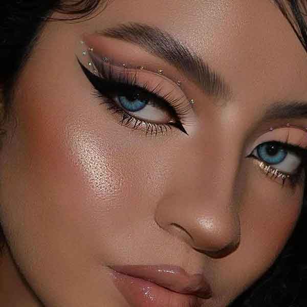 آرایش چشم ساده مجلسی جدید و زیبا لایت غلیظ