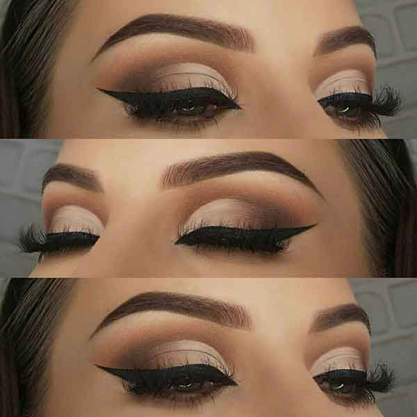 آرایش چشم ساده مجلسی جدید و زیبا لایت غلیظ