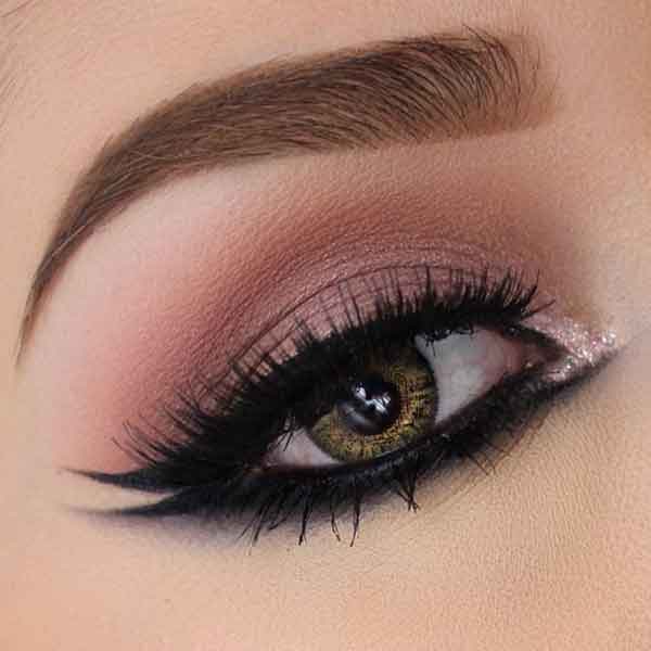 آرایش چشم ساده مجلسی جدید و زیبا لایت غلیظ
