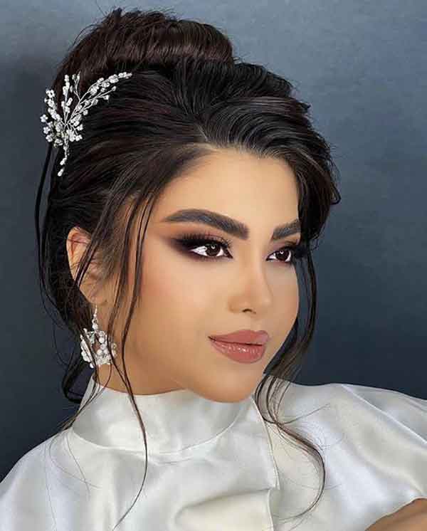 آرایش صورت و مو جدید مجلسی شیک و متفاوت ساده