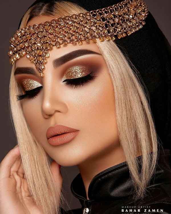 آرایش صورت و مو جدید مجلسی شیک و متفاوت ساده