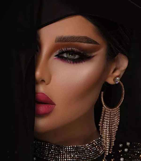 آرایش صورت و مو جدید مجلسی شیک و متفاوت ساده