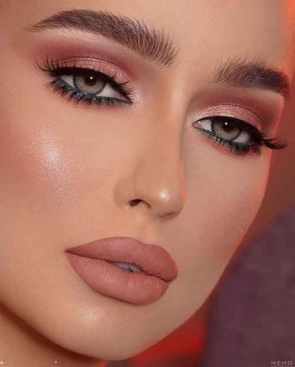 آرایش صورت و مو جدید مجلسی شیک و متفاوت ساده