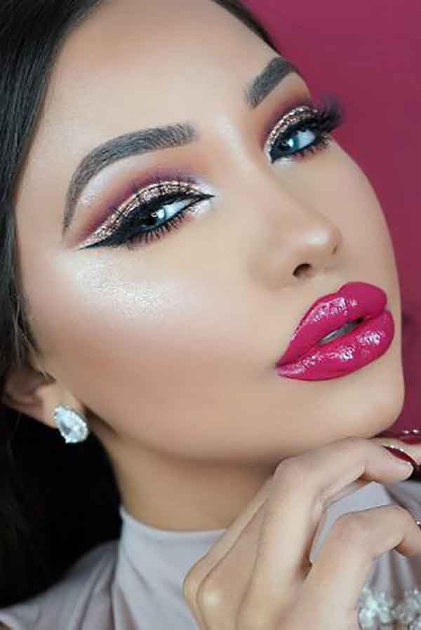 آرایش صورت و مو جدید مجلسی شیک و متفاوت ساده