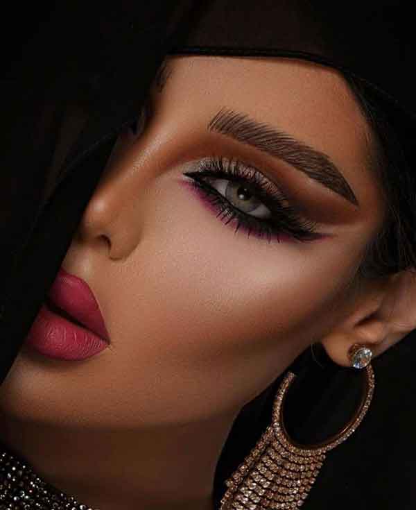 آرایش صورت و مو جدید مجلسی شیک و متفاوت ساده