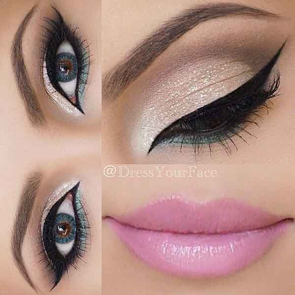 مدل آرایش چشم دخترانه با سایه های زیبا و ساده ویژه عروسی