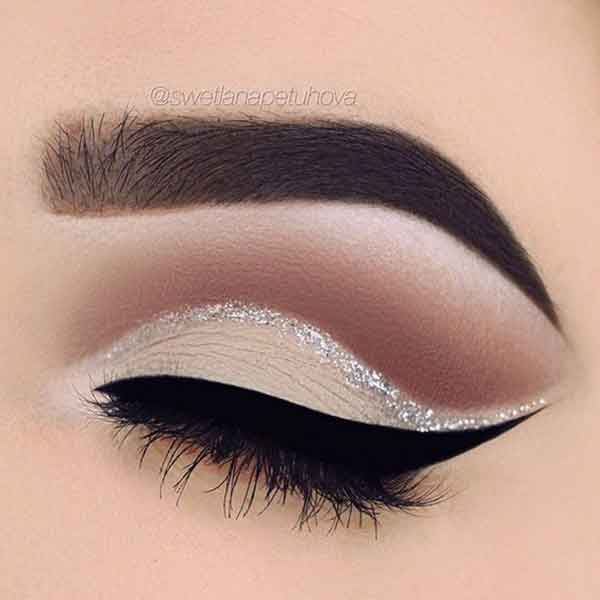 مدل آرایش چشم درشت مشکی و قهوه ای زیبا شیک 1402