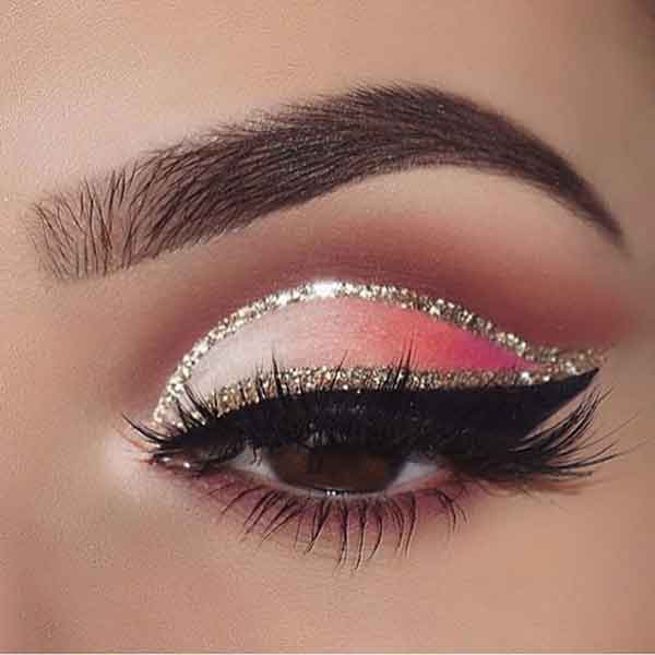 مدل آرایش چشم درشت مشکی و قهوه ای زیبا شیک 1402
