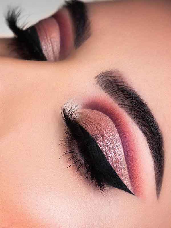 مدل آرایش چشم درشت مشکی و قهوه ای زیبا شیک 1402
