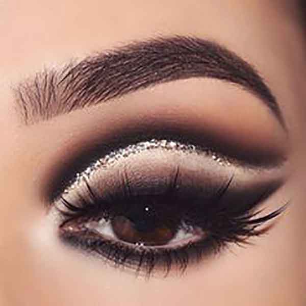مدل آرایش چشم درشت مشکی و قهوه ای زیبا شیک 1402