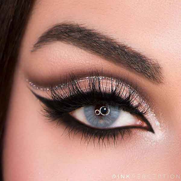مدل آرایش چشم درشت مشکی و قهوه ای زیبا شیک 1402