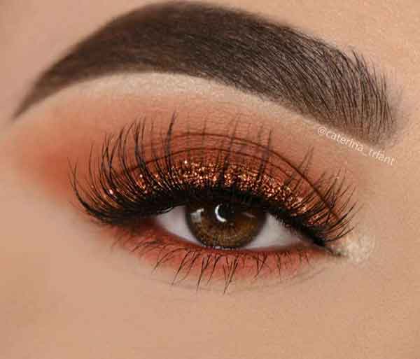 مدل آرایش چشم درشت مشکی و قهوه ای زیبا شیک 1402